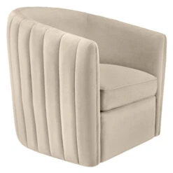 Aria Channeled Swivel Chair -Best Furniture Decoration Shop 010658485 MAXWELL ALPACA 41850.1690275888.386.513