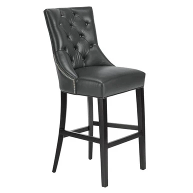 Nottingham Leather Stool - Espresso 1 Nottingham Leather Stool - Espresso