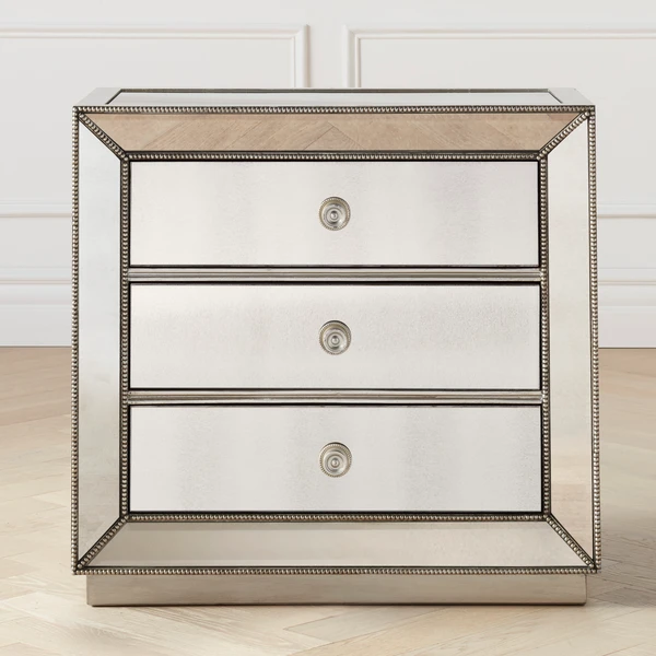 Omni Mirrored 3 Drawer Chest 1 Omni Mirrored 3 Drawer Chest