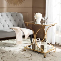 Arden Bar Cart - Gold 9 Arden Bar Cart - Gold -Best Furniture Decoration Shop webimage 070126099 RV