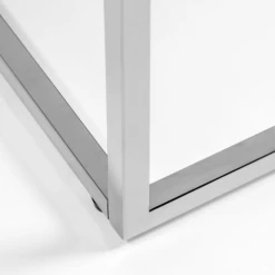 Cory Rectangle Coffee Table - White/Silver -Best Furniture Decoration Shop webimage 602140178 DTL3