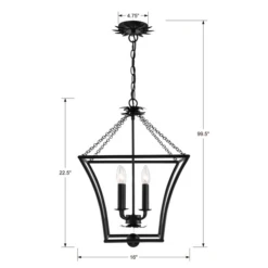 Pagoda Chandelier - Matte Black -Best Furniture Decoration Shop webimage 612515985 DIM 1