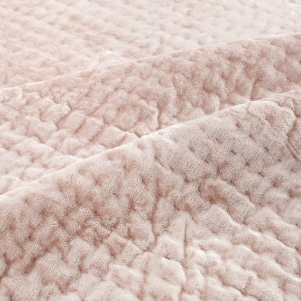 Mardon Velvet Bedding - Blush 2 Mardon Velvet Bedding - Blush - Image 2