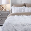 Queen Isabella Quilt Bedding Set - White
