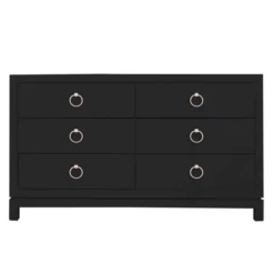 Artisan 6 Drawer Dresser - Black/Silver