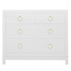 Artisan 4 Drawer Dresser - White/Gold