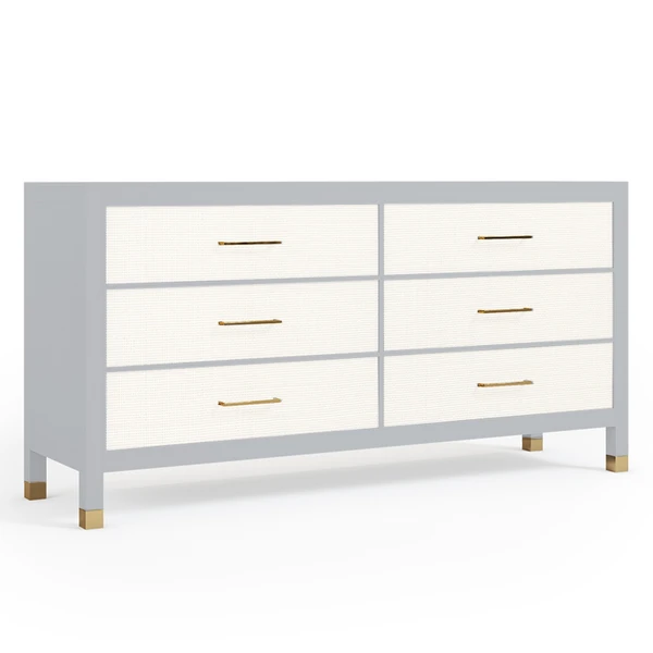Monterey 6 Drawer Dresser - French Grey/White 1 Monterey 6 Drawer Dresser - French Grey/White