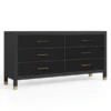 Monterey 6 Drawer Dresser - Black